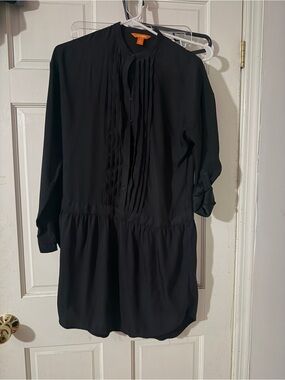 Joe Fresh Black Pleated Front Tunic